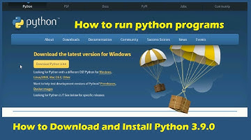 How to download and install python 3.9.0 on windows 10