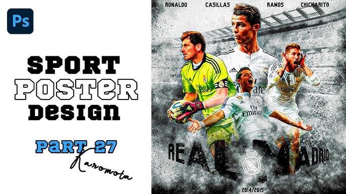 Speed Art: Football Poster Design - Messi VS Ronaldo(Photoshop 2022) V.2 