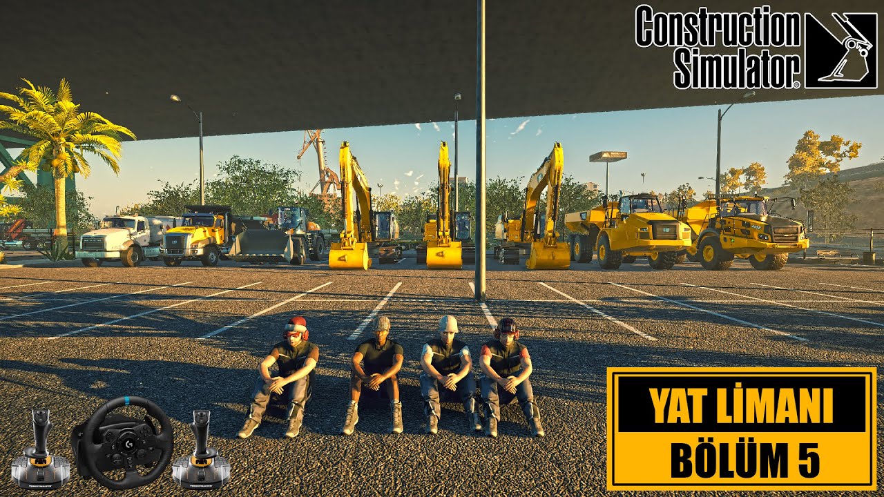 Construction Simulator 2022 Yat Limanı Bölüm 5 - Full Kadro Kazı İşini Bitiriyoruz