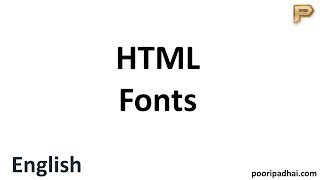 HTML Fonts