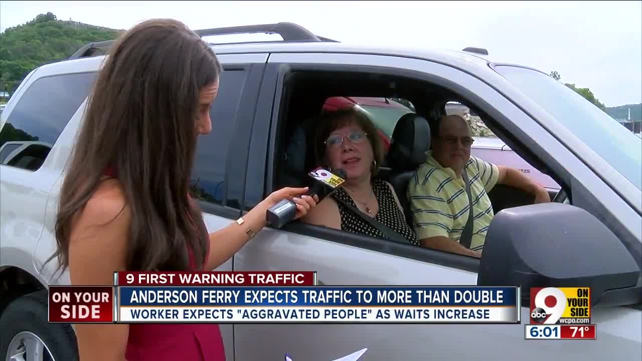 Anderson Ferry expects traffic to double during bridge closures - YouTube