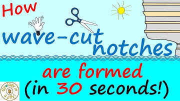 Wave cut notches - explained in 30 seconds!