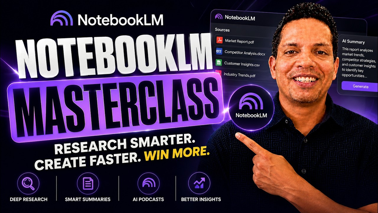 NotebookLM Masterclass: Research 10x Faster With AI - YouTube