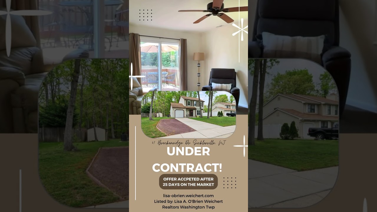 Home in Sicklerville, NJ Under Contract! - [Offer Accepted in 25 days]