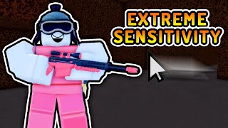 EXTREME SENSITIVITY CHALLENGE IN ROBLOX FLAG WARS!