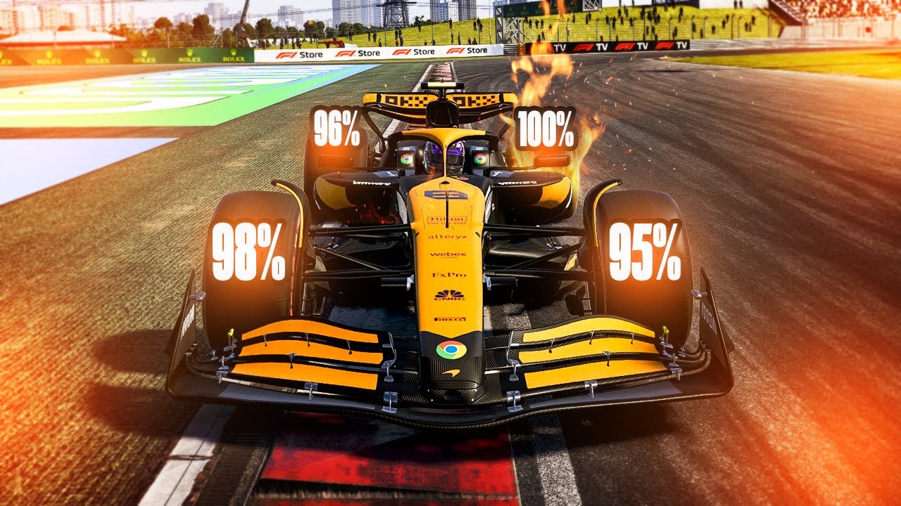 Езда до тех пор, пока шины не лопнут в игре F1