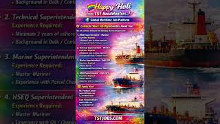 Happy Holi from TST HeadHunters! Global Maritime Job Platform Colourful Shore Jobs #maritimejobs