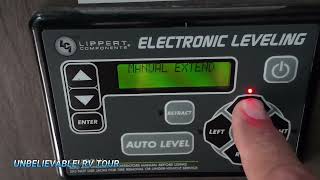 One Minute to level with MANUAL LEVEL on your Lippert Electronic Leveling