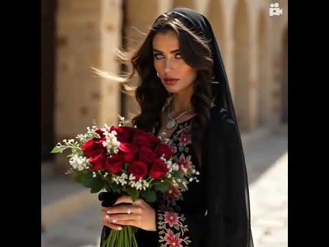 أمراة بلباس فلسطيني تقليدي رسوم متحركة قصص للأطفال  ذكاء اصطناعي