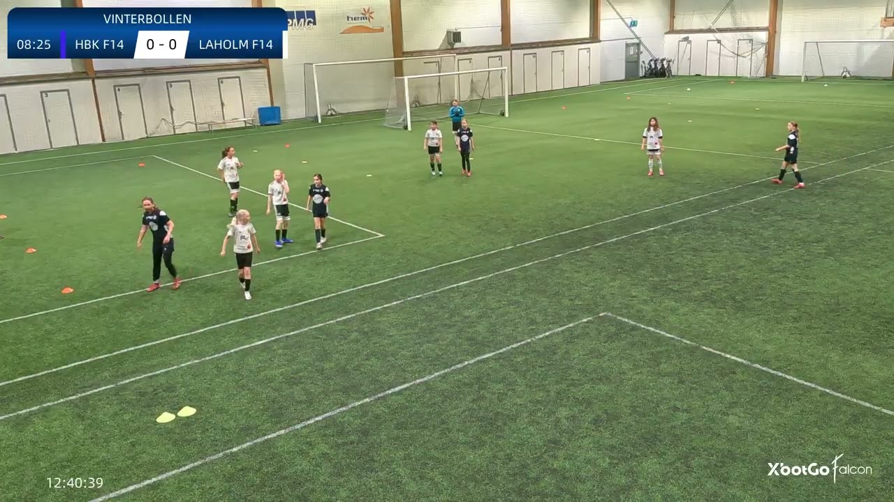HBK F14-LAHOLM F14 VINTERBOLLEN 3-3 FÖRSTA HALVLEK👊💙🖤💙👊