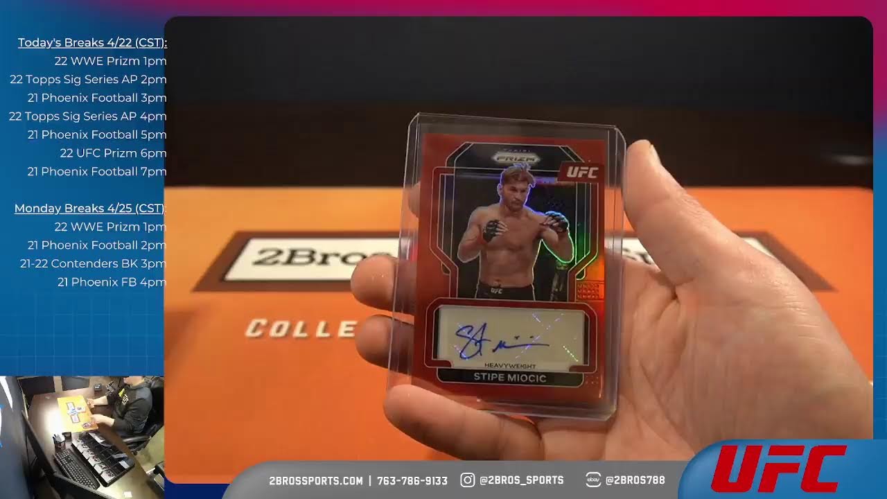 22 UFC Prizm 3 Hobby Box Quarter Case Break 4/22 6pm CST