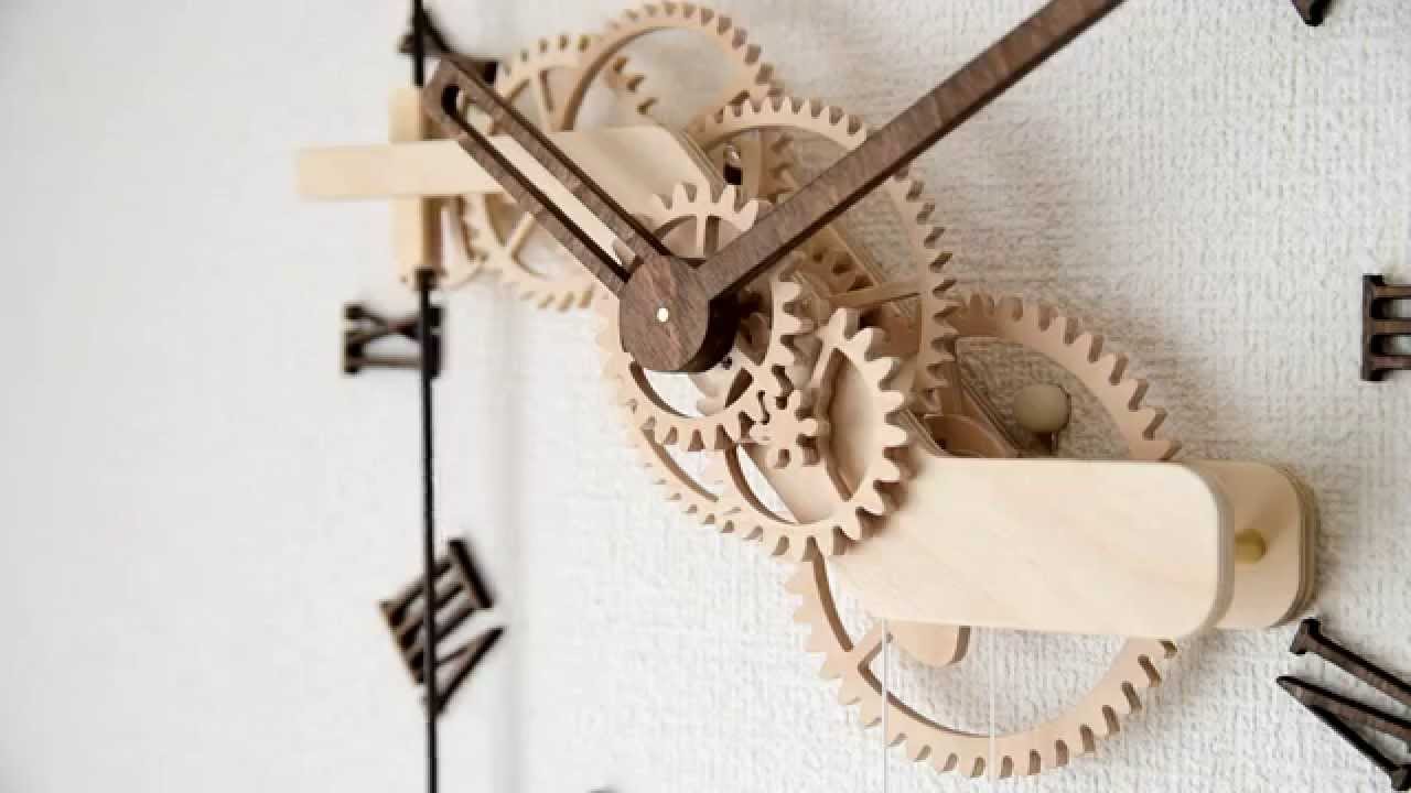 Wooden Pendulum Clock Simple 木の歯車で作る振り子時計 木時計工房 Youtube