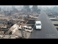 Apocalyptic Drone Footage Shows Postal Service Worker in California Town Post-Wildfire