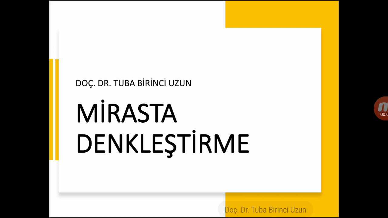 Miras Hukuku: 42. Mirasta Denkleştirme