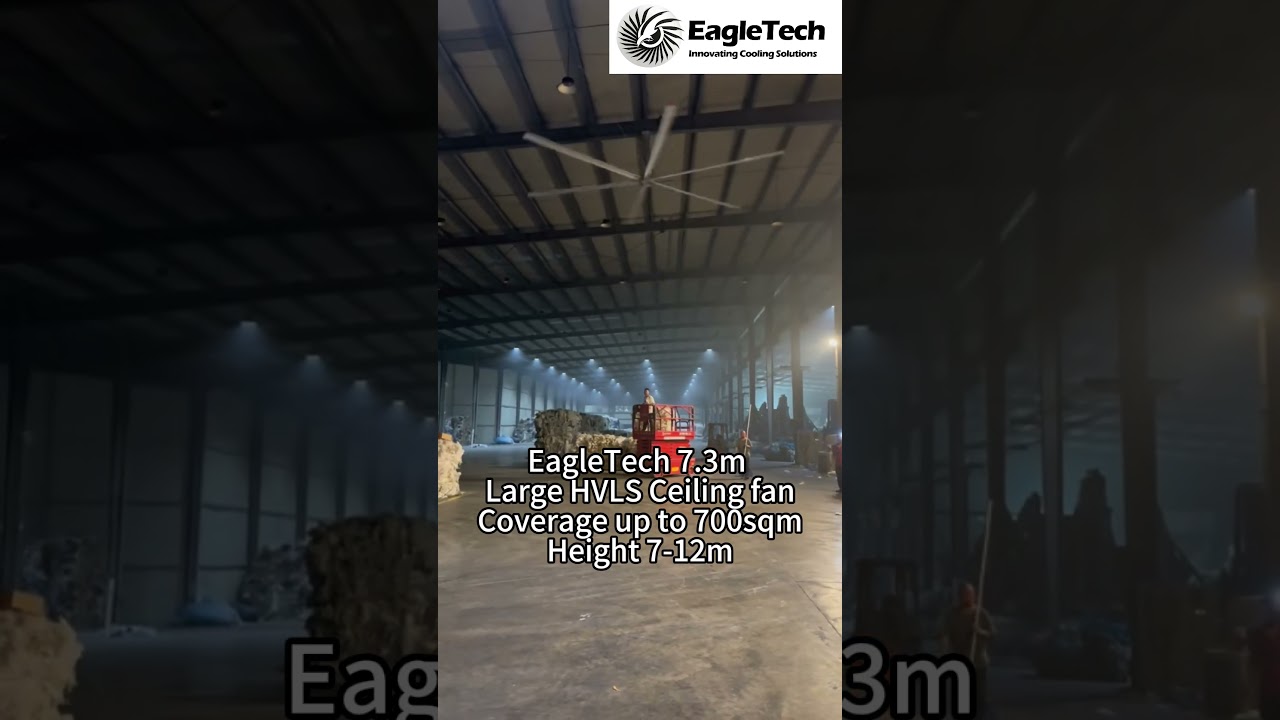 Large 7.3m HVLS Ceiling Fan – Covers Up to 700sqm for Maximum Airflow!