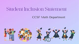 CCSF Math Department Student Inclusion Statement