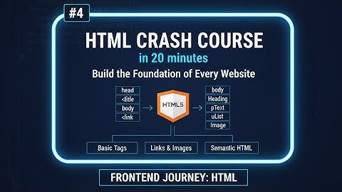 #4 HTML Foundations | Learn core HTML Tags and Semantic Elements in One Video