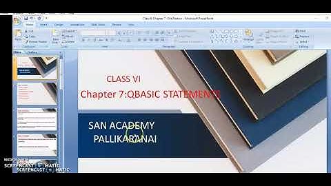 Class 6- Computer science- Chapter 7- Qbasic statement