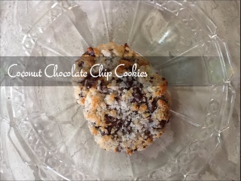 Coconut Chocolate Chip Cookies - Soft Chewy - Easy Recipe - SuperSimpleKitchen