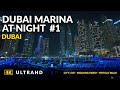 4K Dubai Marina night walking tour  Dubai Attractions