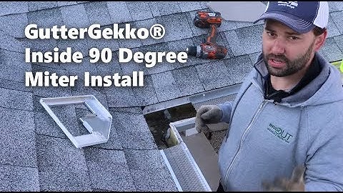 GutterGekko® Inside 90 Degree Miter Install