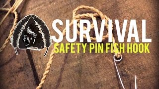Survival Fish Hook- Safety Pin- Black Scout Quick Tip