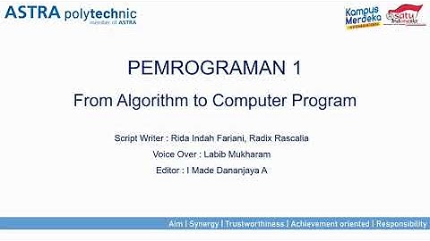 Modul 4: Translasi Algoritma kedalam Bahasa Pemrograman