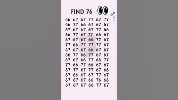 challenge your self to spot 76! in 3 sec? Super Sharp Eyes Can! 🔍👀#brainteasers#iq#shorts