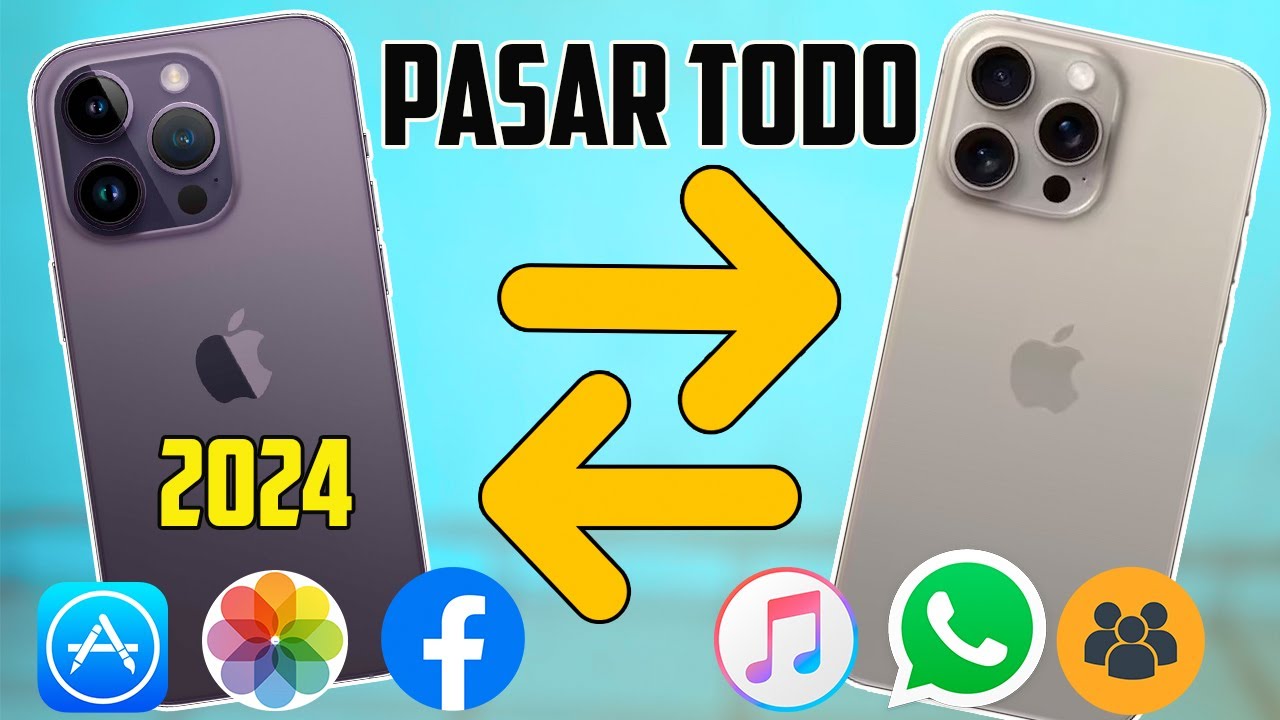 Cómo Pasar TODOS LOS DATOS de un iPhone a otro  iPhone en 2024  📱 Sin perder tus fotos y videos
