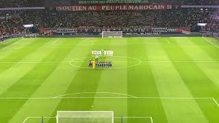 L’hommage vibrant du parc des princes pour les victimes du séisme au Maroc 1 minute de silence