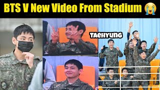 BTS V New Videos from Stadium 😭| BTS V Live Enjoying Soccer Match 💜