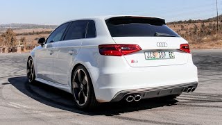 Stage 3 Audi S3 (400HP/300KW) Insane Sound | Downpipe, Res Delete, Flybys |