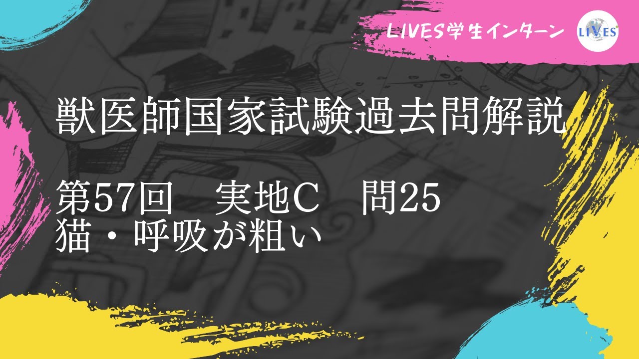 獣医師国家試験過去問解説 【第57回C問題 問25】 - YouTube