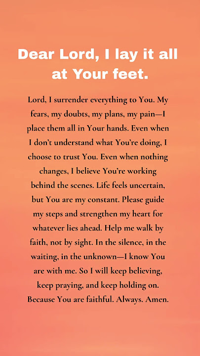Dear Lord, I Surrender Everything to You