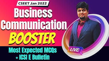 FREE CSEET Business Communication MCQ Booster for January 2022 | CSEET Most Expected MCQs