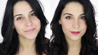 Maquillaje Fácil con Pocos Productos | Look con Eyeliner y Labios Definidos