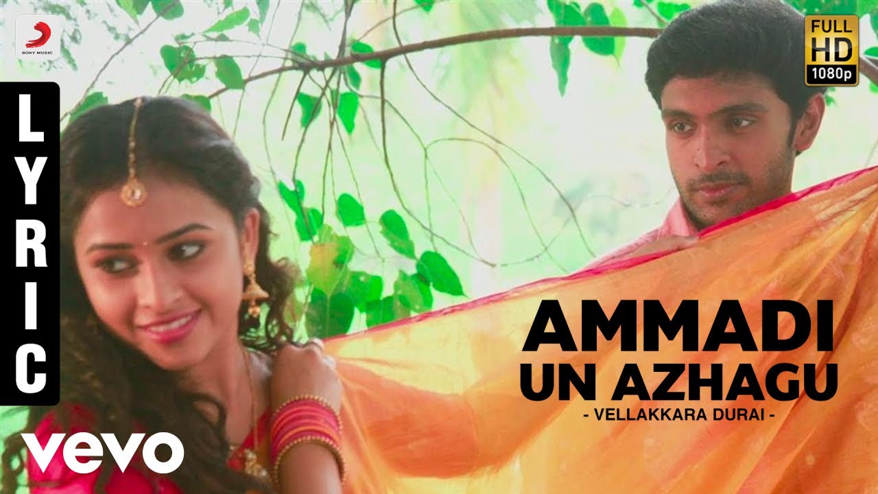 Vellakkara Durai   Ammadi Un Azhagu Lyric  Vikram Prabhu Sri Divya