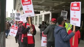 Marriott Westin Book Cadillac Workers On Strike In Detroit
