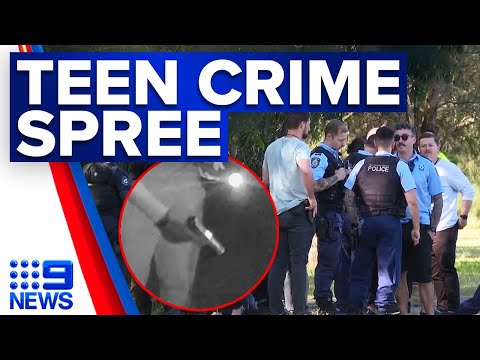 Three teens behind bars for allegedly using gun during crime spree | 9 news australia