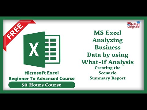 MS Excel Beginners To Advanced Course | Creating the Scenario Summary Report | Excel What IF |