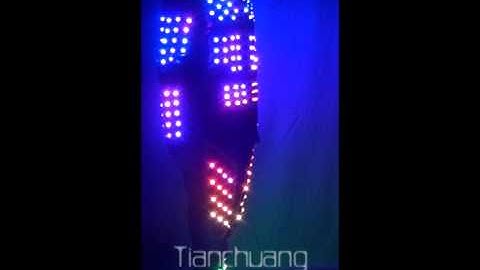 Wireless DMX512 controlled LED Jumpsuits,  Men tron dance led Suits