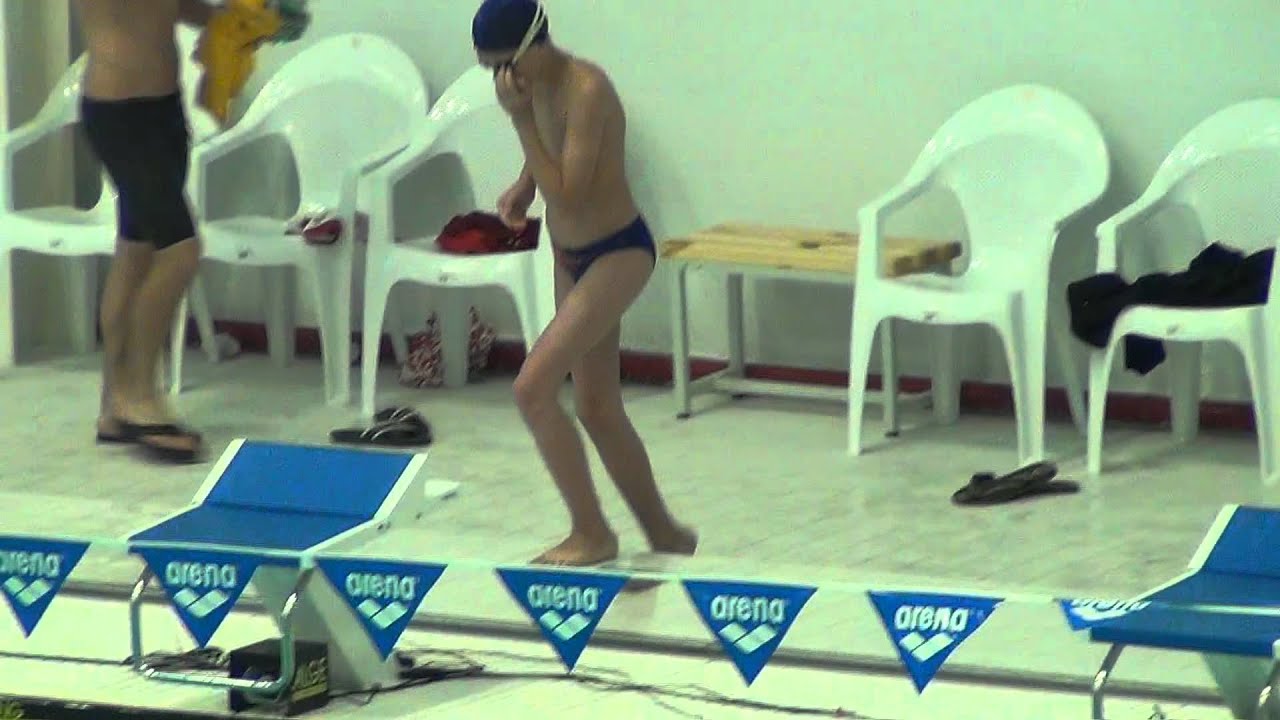 50м на спине муж Заплыв 3 - YouTube