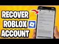 How To Recover Roblox Account Without Email or Password - Step By Step