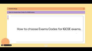 How to Choose Exam Codes for IGCSE exams