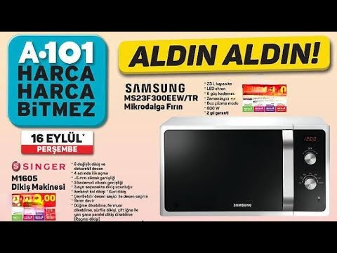A101'de Satılan #Samsung MS23F300EEW/TR Mikrodalga Fırın Beyaz İncelemesi -  YouTube