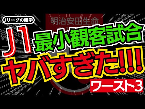 【衝撃】J1最小観客試合ワースト3【Jリーグ雑学】#Jリーグ ＃サッカー #ランキング