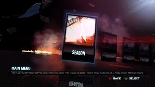Split/Second Full Main Menu Walkthrough (no music)