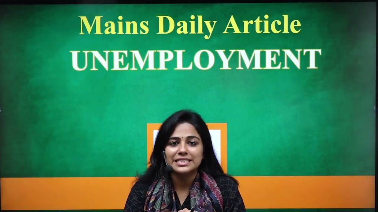 Unemployment in India | Mains Article Discussion | Sunya IAS