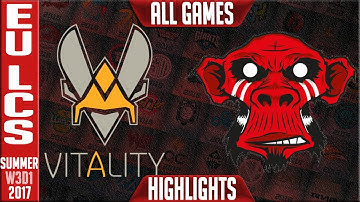 Vitality vs Mysterious Monkeys FULL SERIES Highlights | EU LCS Week 3 Day 1 Summer 2017 | VIT vs MM
