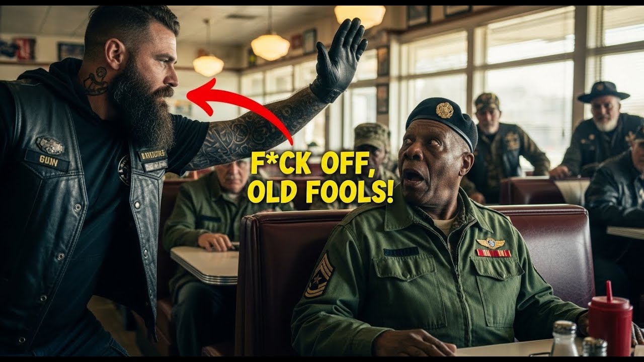 Байкер ударил 81-летнего ветерана в закусочной — и тут появились «Старые львы»